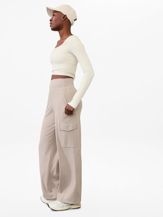 Venice High Rise Wide Leg Cargo Pant