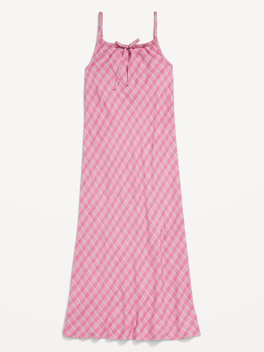 Printed Sleeveless Fit and Flare Maxi Dress for Girls