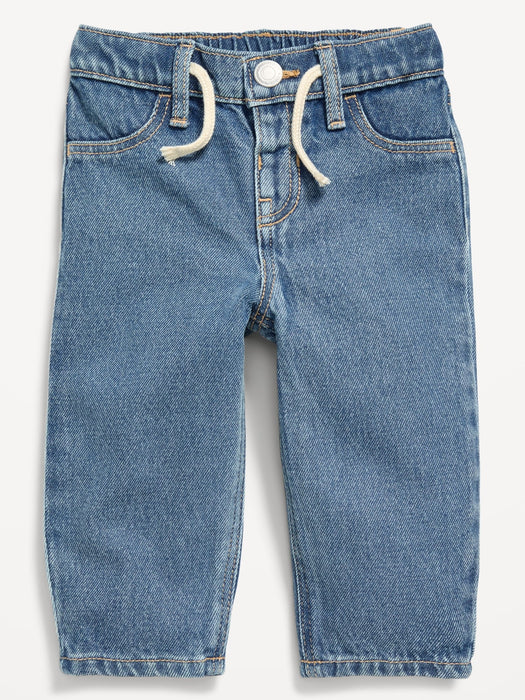 Drawstring Barrel-Leg Jeans for Baby