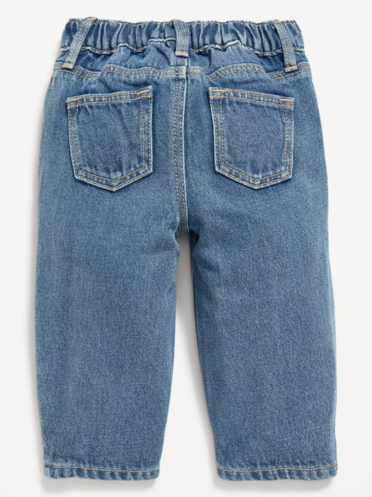 Drawstring Barrel-Leg Jeans for Baby