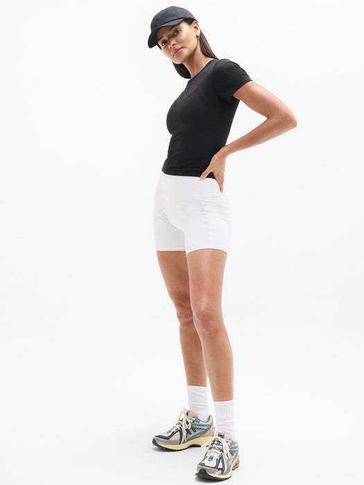 Signature Rib Crop Tee