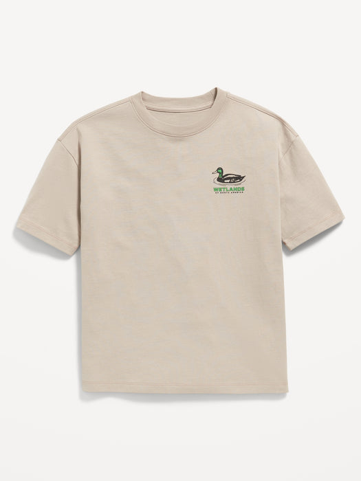 Oversized Short-Sleeve Graphic T-Shirt for Boys
