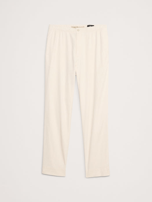 Italian Linen-Cotton Pull-On Pant