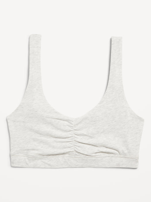 Ruched Cotton Bralette