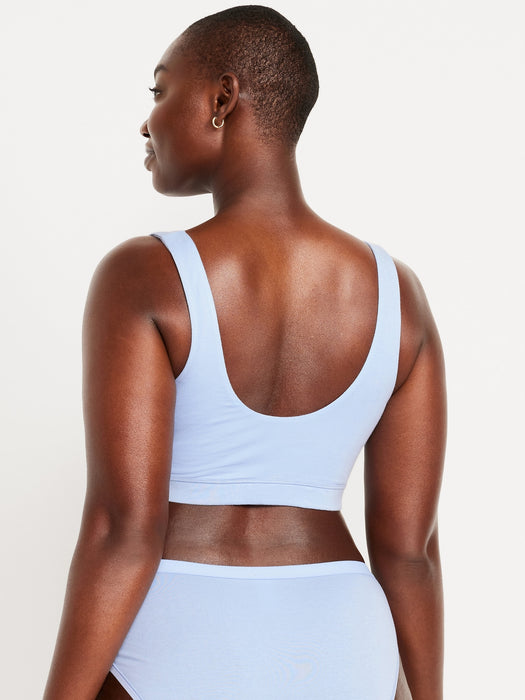 Ruched Cotton Bralette