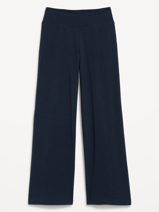 Mid-Rise Jersey Super Wide-Leg Leggings