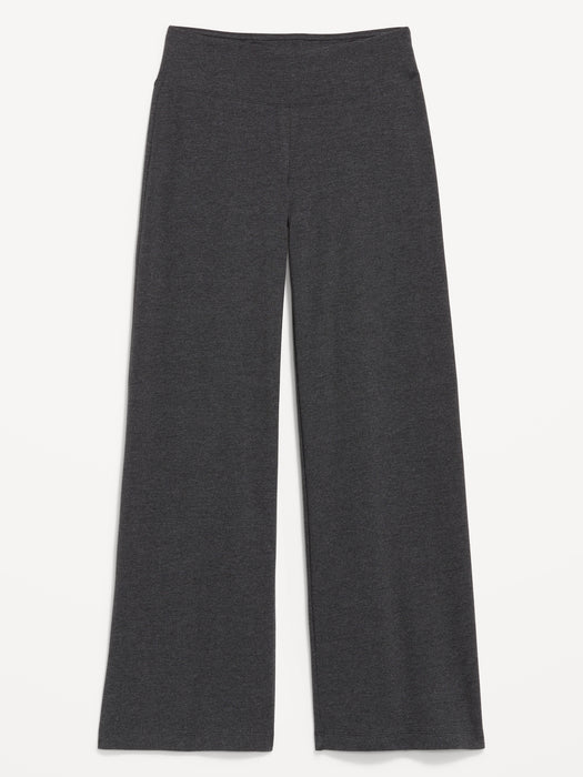 Mid-Rise Jersey Super Wide-Leg Leggings