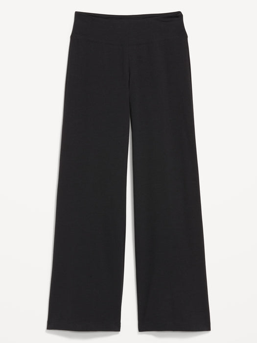 Mid-Rise Jersey Super Wide-Leg Leggings