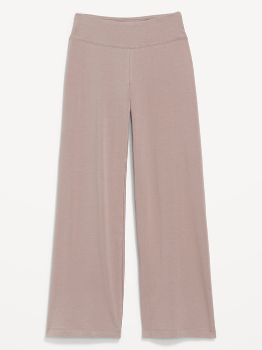 Mid-Rise Jersey Super Wide-Leg Leggings