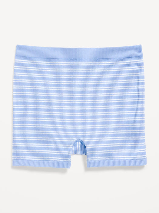 Mid-Rise Seamless Ribbed Boyshort Underwear