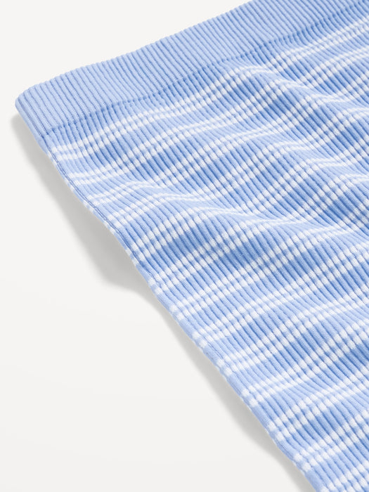 Mid-Rise Seamless Ribbed Boyshort Underwear