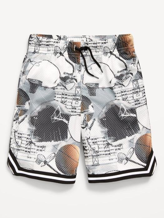 Knee Length Mesh Basketball Shorts for Boys