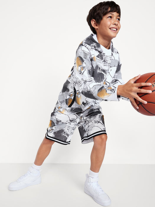 Knee Length Mesh Basketball Shorts for Boys