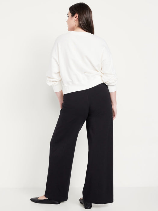 Mid-Rise Jersey Super Wide-Leg Leggings