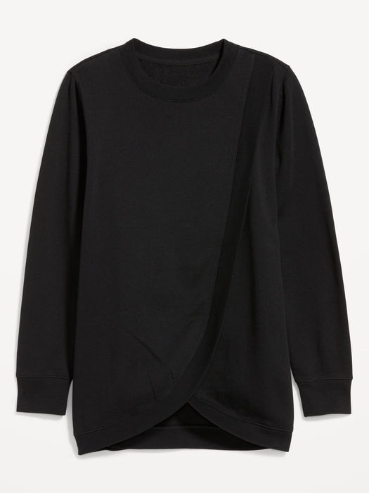 Maternity SoComfy Crossover Nursing Tunic Sweatshirt