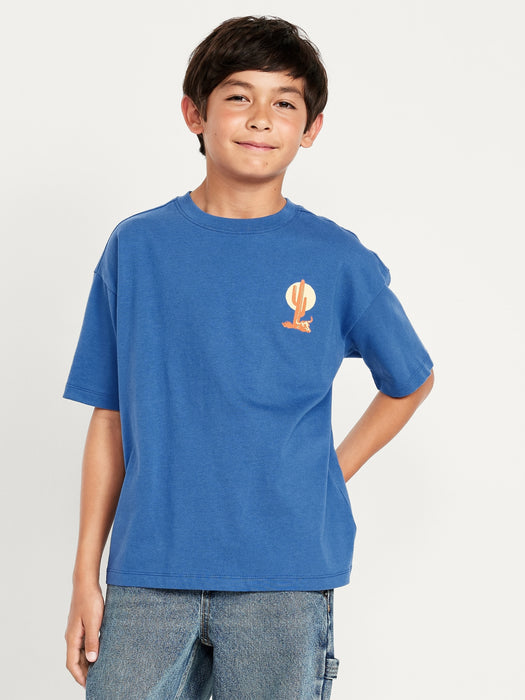 Oversized Short-Sleeve Graphic T-Shirt for Boys