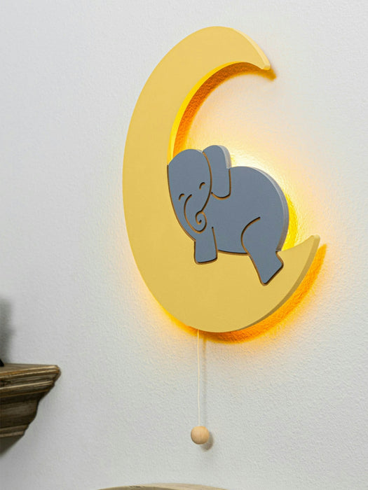 LumiDreams Wall Light Elephant on Moon