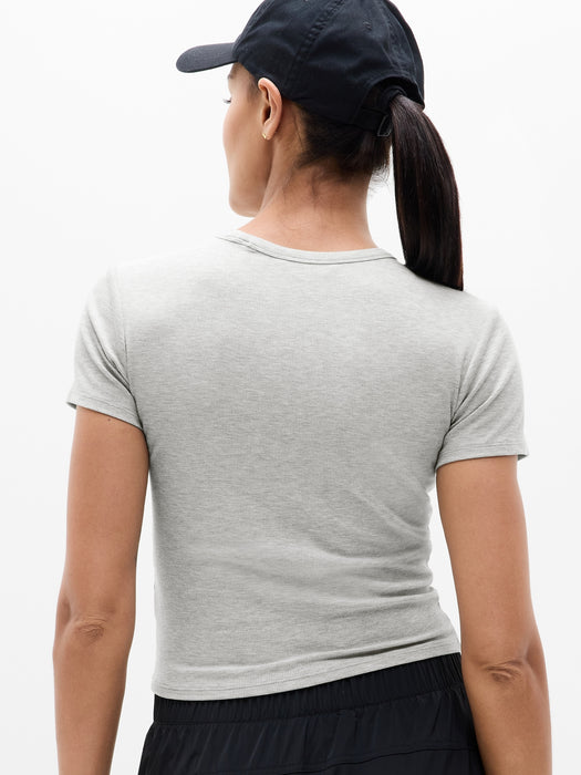 Signature Rib Crop Tee