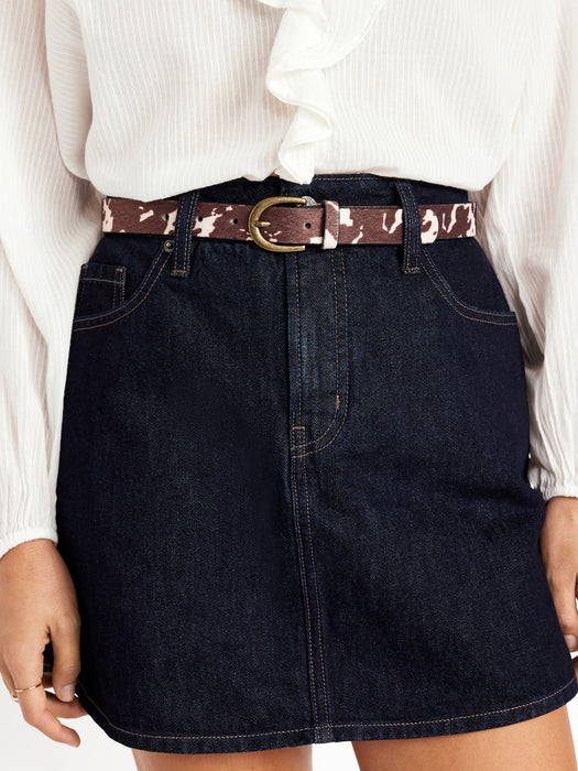 Faux-Haircalf Belt for Women