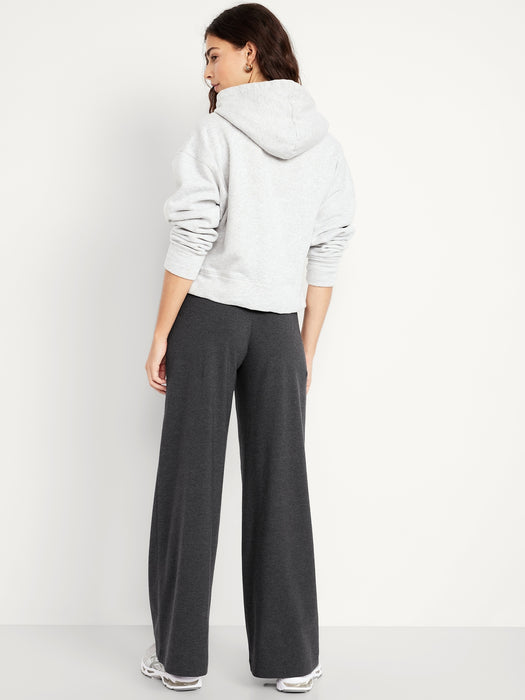 Mid-Rise Jersey Super Wide-Leg Leggings
