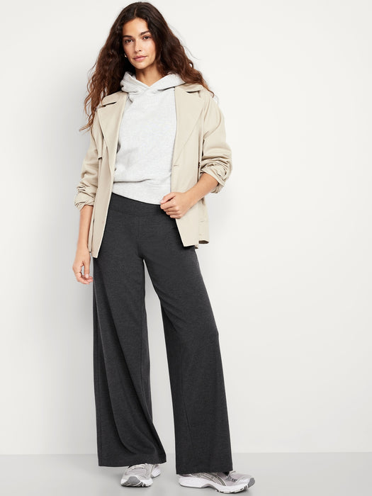 Mid-Rise Jersey Super Wide-Leg Leggings