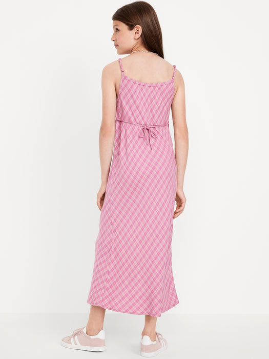 Printed Sleeveless Fit and Flare Maxi Dress for Girls