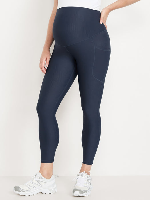 Maternity Full-Panel PowerSoft 7/8 Rib Leggings