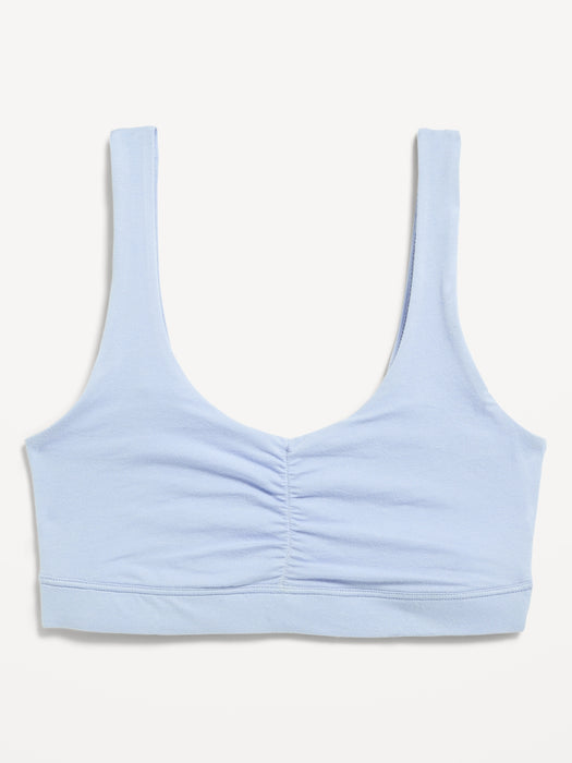 Ruched Cotton Bralette