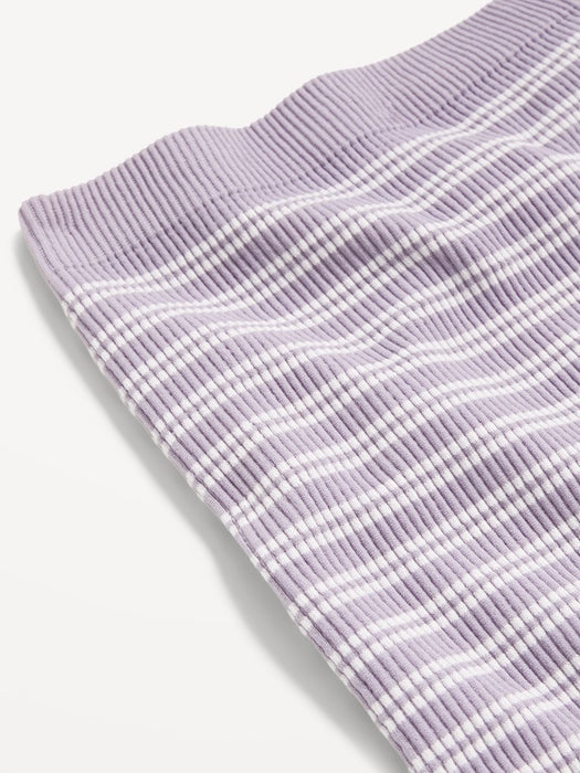 Mid-Rise Seamless Ribbed Boyshort Underwear