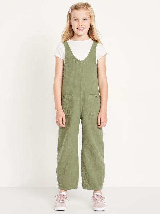 Short-Sleeve T-Shirt and Jumpsuit Set for Girls