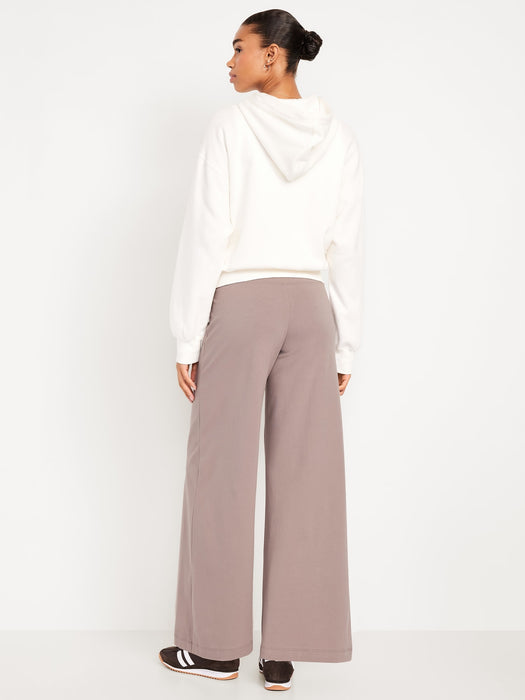 Mid-Rise Jersey Super Wide-Leg Leggings