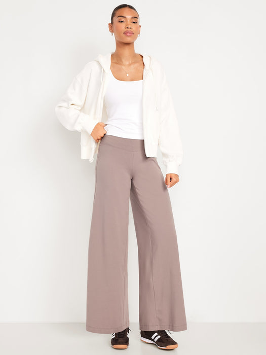 Mid-Rise Jersey Super Wide-Leg Leggings