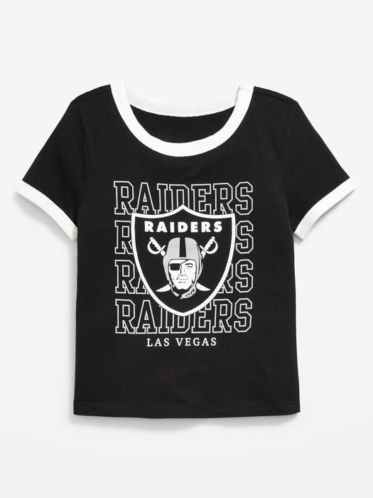 Las Vegas Raiders Fitted Graphic Ringer T-Shirt for Girls