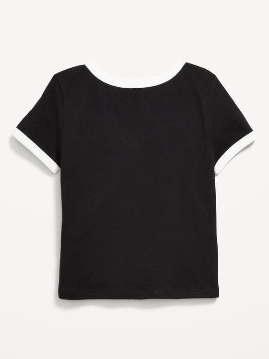 Las Vegas Raiders Fitted Graphic Ringer T-Shirt for Girls