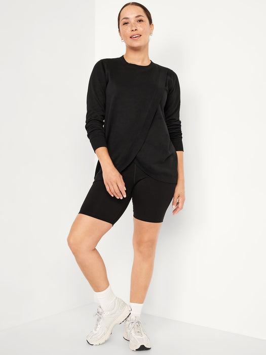Maternity SoComfy Crossover Nursing Tunic Sweatshirt
