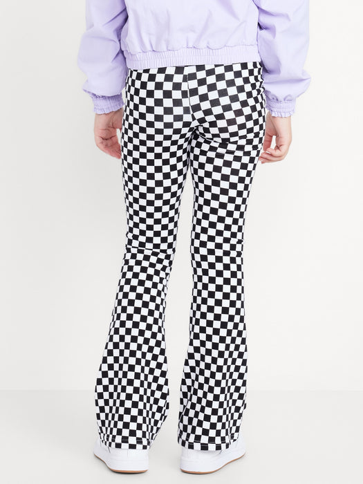 Printed High-Waisted Flared Leggings for Girls