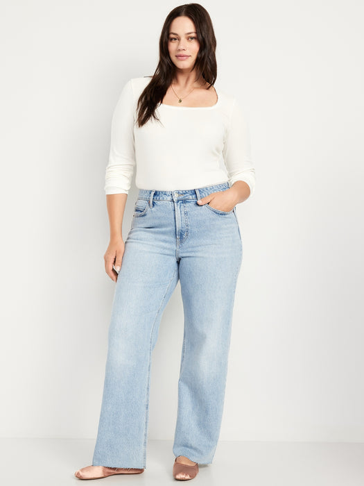 Curvy Extra High-Waisted Wide-Leg Jeans
