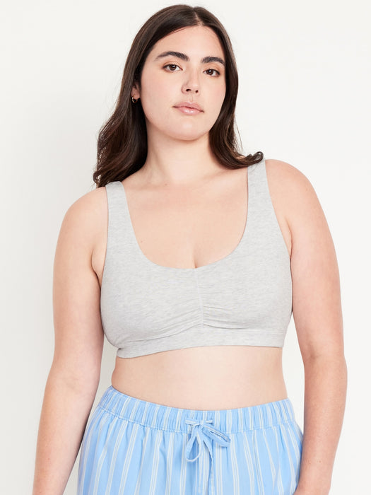 Ruched Cotton Bralette