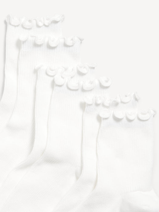 Ruffled Crew Sock 3-Pack for Women