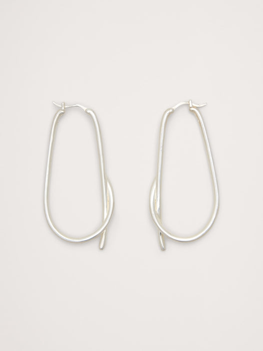 Large Knotted Hoop Earrings