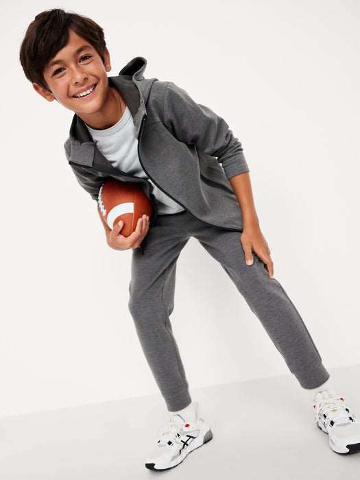 Dynamic Fleece Zip-Front Hoodie and Joggers Set for Boys