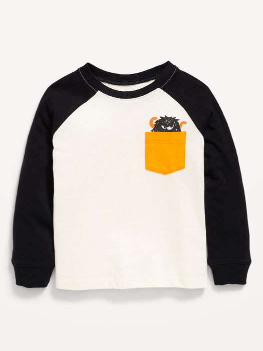 Long-Sleeve Pocket T-Shirt for Toddler Boys