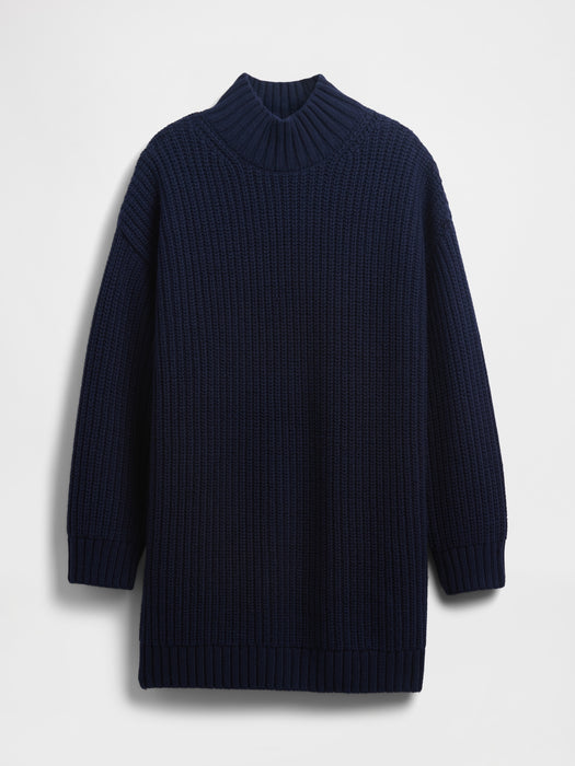 Oversized Turtleneck Sweater Mini Dress