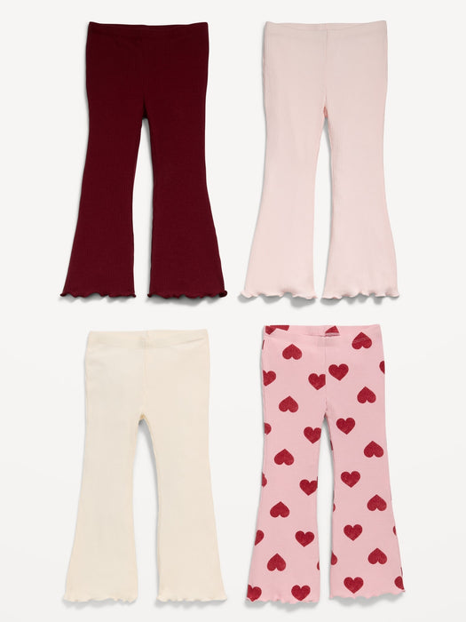 Ribbed Flare-Leg Leggings 4-Pack for Toddler Girls