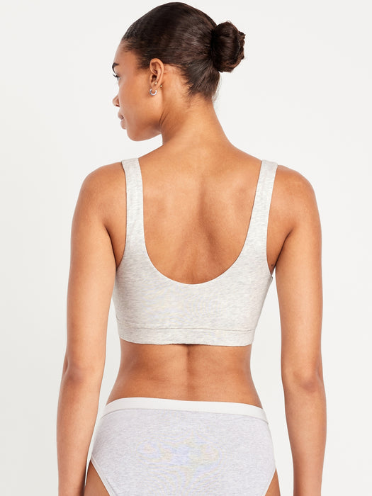 Ruched Cotton Bralette