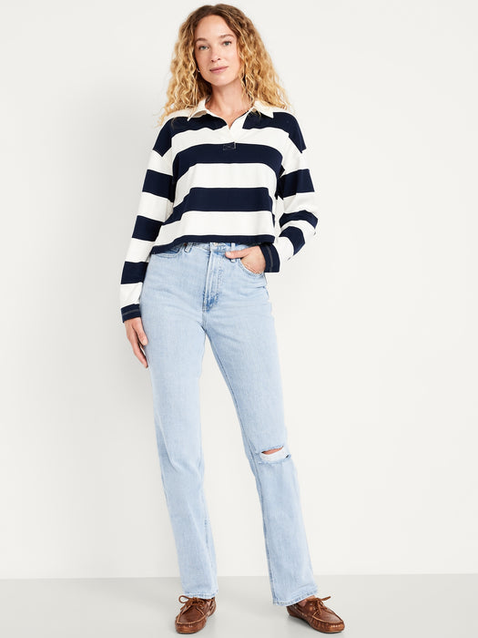 Extra High-Waisted Straight Jeans