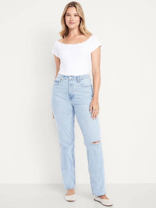 Extra High-Waisted Straight Jeans