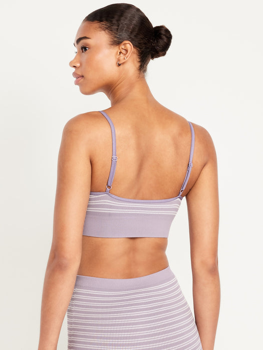 Seamless Ribbed Longline Bralette