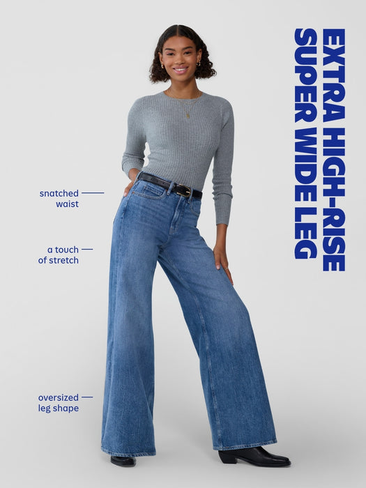 Extra High-Waisted Super Wide-Leg Jeans