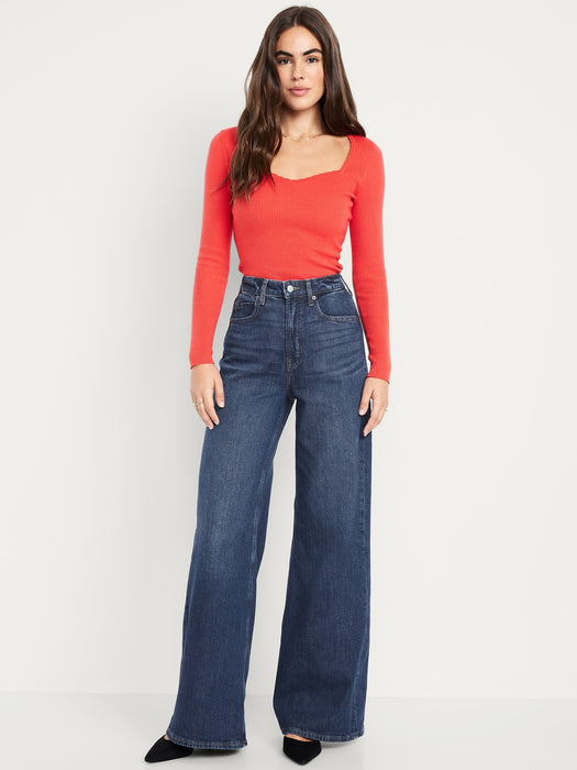 Extra High-Waisted Super Wide-Leg Jeans